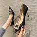 Champagne-colored Women's High-heeled Shoes With Stiletto Heels, 2026 Spring New Design, Unique And Stylish, Versatile,_vogvips.com