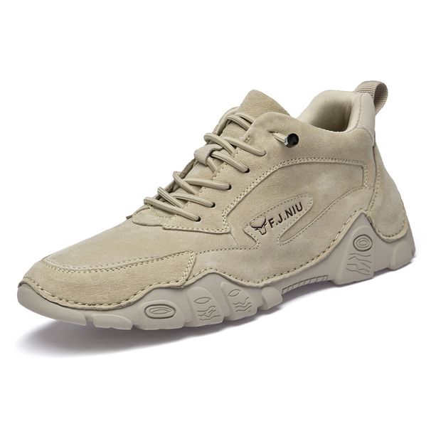 Cotton Shoes High-top Outdoor Casual Shoes Genuine Leather Men's Martin Boots Wear-resistant And Non-slip Large-size Men's Shoes_vogvips.com