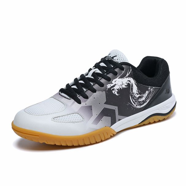 Professional Court Shoes Dragon Pattern Table Tennis Sneakers Breathable Volleyball Trainers Gum Rubber Sole For Women_vogvips.com