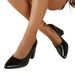 2025 Autumn New Pointed Toe Shallow Thick Heel Slip-On Versatile High Heels Direct From Manufacturer For Cross-Border_vogvips.com