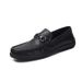 Comfortable bean shoes flat slim casual leather shoes for men_vogvips.com