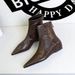 Comfortable 2 Low 6383-1 Women's Wedge Hidden Heel Back Zipper Slimming Versatile Short Boots 2026_vogvips.com