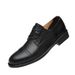 Euro Step Polished Leather Dress Brogue Casual Business British Style Breathable Top Layer Cowhide Lace-Up Men's Shoes_vogvips.com