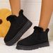 2025 Autumn Winter New European American Style Solid Color Slip-On Thick Sole Snow For Women With Fleece Lining Round_vogvips.com