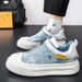 Spring 2026 Slip-on Canvas Men's Shoes Lazy Shoes Blue Denim Shoes Zipper Flat Shoes Flip-on Derby Shoes_vogvips.com