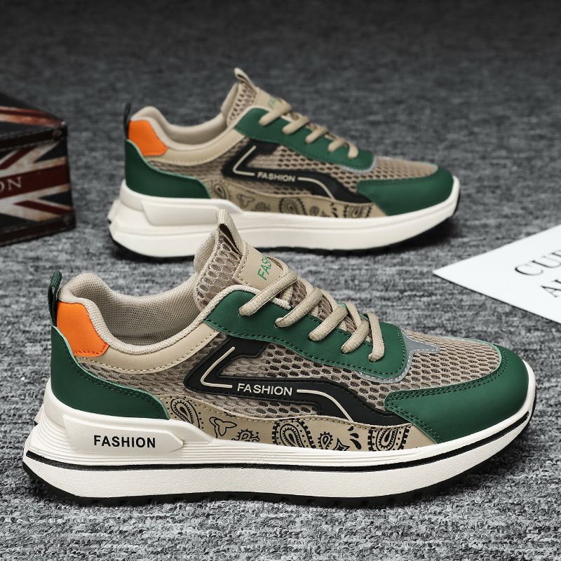 Men's Summer Breathable New Mesh Dad Men's Fashion Sports Forrest Thick Sole Versatile Wear-resistant Trendy Shoes_vogvips.com