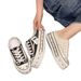 Unisex Canvas Slip-On Shoes Summer Outdoor Wear Casual Style Flat Bottom No-Back Loafers Korean Version Thick Heel_vogvips.com