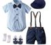 Boys' Baby Outfit Infant Crawling Suit Weekly Formal Wear Trendy Short Sleeve Romper Jumpsuit Overalls_vogvips.com