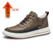 Men's Invisible Increase Sneakers Cowhide Leather Trendy Casual Hidden Height White Sports Shoes_vogvips.com