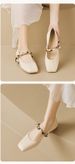 Square Head Mary Jane Shoes Women's French With Skirt Low Heel Single Shoes Large Size Women's Shoes_vogvips.com