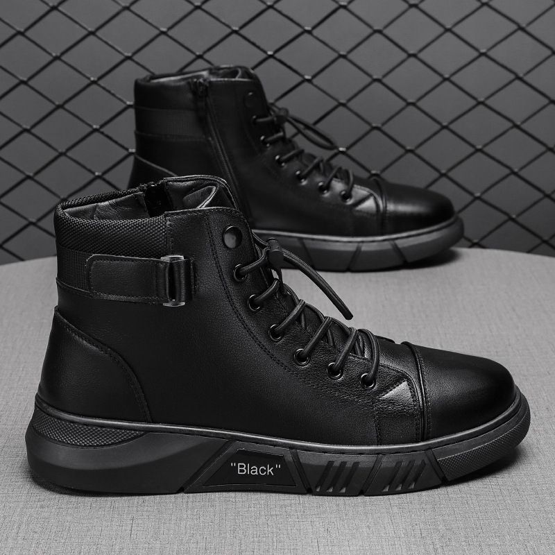 Men's Classic Chelsea Boots Waterproof Slip-On Ankle Boots With Side Zipper Comfortable Casual Shoes For Men_vogvips.com