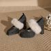 Women S Shoes Z Diamond Glitter Thick Heel Heels New Style Outdoor Wear Autumn And Winter High Grade Fur Warm_vogvips.com