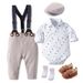Autumn New Long Sleeve Romper Set Infant Clothing Boys Fashion Gentleman Outfit_vogvips.com