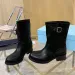 The Latest Womens Mid-Calf Designer Cowhide Fabric Metal Fasteners Low-Heeled And Fashion Boots Classic Casual With_vogvips.com