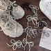 Single DIY Handmade Beaded Bow Lobster Buckle Shoe Buckle Fashionable All Match Shoe Decoration Shoelace Buckle Women_vogvips.com