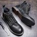 European Warm Series Genuine Short Mid-Cut Work Martin First Layer Cowhide High-Top Leather Shoes New Men's Boots_vogvips.com
