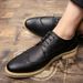 Euro Step New Brogue Carved Men's Business Casual British Style Leather Shoes Mens Shoes_vogvips.com