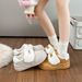 Velcro Hairy Bread Cotton New Warm White Shoes, Big Head Lazy Shoes For Outdoor Wear, Autumn And Winter_vogvips.com