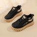 heightening Board Shoes Muffin Bottom Wear-resistant Street Shooting Trend Simple Women's Shoes Student_vogvips.com