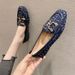 Spring Leather Loafers, Women's Small Fragrant Style Flat Bottomed Round Toe Single Shoes, Soft Soled Grandma Bean Shoes_vogvips.com