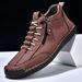 Burst Men's Martin Boots Medium Top Casual Shoes Short Boots Large Size Shoes Stitched Men_vogvips.com