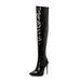 2024 New Over-the-Knee Long Patent Leather Riding Ultra High Heels Fashion Street Style Women's Boots Size 40-48_vogvips.com