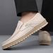 Spring And Autumn Season Daily Commuting Soft Sole Handcrafted Breathable Top Layer Cowhide Men's Casual Leather Shoes_vogvips.com