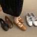 Korean-style Women's Flat 2025 Spring-summer New Model, Cross-strap Slip-on Shallow Mary Jane Shoes, Round Toe, Soft_vogvips.com