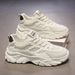 Summer New Breathable Mesh White Men's Versatile Thick Soled Sports Casual Dad Trendy Shoes_vogvips.com