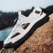 Handmade Simple Letter-Print Summer Beach Hollow Sandals, Fashionable Velcro Outdoor Hiking And River-Tracing Shoes,_vogvips.com