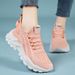 Women's Summer New Plus Size Fly Woven Breathable Casual Shoes, Soft Sole, Not Tiring Feet, Dad Shoes_vogvips.com
