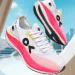 Women And Men's Lightweight Blue Purple Gradient Mesh Running Shoes Breathable Upper Daily Outfit_vogvips.com