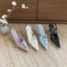 French Pointed Stiletto Strap High Heels For Women Outdoor 2025 Summer New Fairy Style Shallow Mouth Closed Toe Sandals_vogvips.com