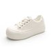 Sports White Women's 2025 New Casual Fashion Hundred Round Head Thick Bottom Height Increasing Shoes_vogvips.com