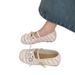 Women's French Mary Jane Shoes In Cowhide, 2026 New Summer Lightweight Woven Breathable Flats To Pair With Skirts And_vogvips.com