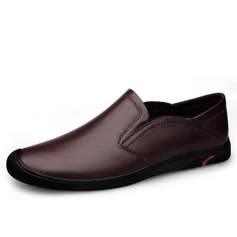Breathable Slip on Boat Summer Mens Loafers Genuine Leather Moccasins Comfy Casual Handmade Driving Shoes Soft Flats_vogvips.com