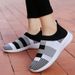 Vulcanized Zapatillas Mujer Knitted Sneakers Women New Flat Mix Color Vulcanize Shoes Casual Chaussure Femme_vogvips.com