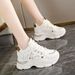 Ins Trend Hidden Heel 2025 New Spring And Autumn Dad Shoes For Women Thick Sole Running Comfortable White Sneakers_vogvips.com
