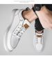 Cave Cowhide Men's Board Shoes Genuine Leather Casual Men's Mid-top Leather Shoes Invisible Inner Height Increase Men's Shoes_vogvips.com
