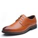 Euro Step New Creative Trendy Large Size Men's Business Formal Spring Leather Shoes_vogvips.com