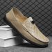 Slip-on Lazy Bean Shoes Leather Men Autumn Casual Leather Shoes Men_vogvips.com