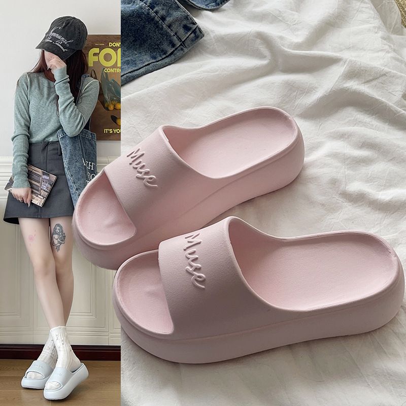 Thick Soled Slippers For Women For Summer Outdoor Wear Indoor Home Dormitory Non Slip Seaside Beach Eva Sandals_vogvips.com