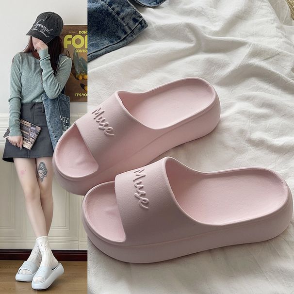 Thick Soled Slippers For Women For Summer Outdoor Wear Indoor Home Dormitory Non Slip Seaside Beach Eva Sandals_vogvips.com