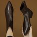 Women's Winter Pointed Toe Ankle Boots Chunky Heel Plus Size Elastic Slimming Low Heel New Style_vogvips.com