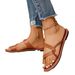 Women's Foreign Trade Slippers In Style, 2023 Summer New Model, Flat Shoes With Buckle, Casual Large Size Beach_vogvips.com
