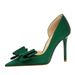 626-H2 Korean Style Fashion Sweet Stiletto Ultra High Heels Shallow Mouth Pointed Toe Side Hollow Bowknot Single Shoes_vogvips.com