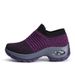 plus Size Women's Slip-On Sports Shoes Flyknit Air Cushioned Casual Sock Shoes Comfortable Footwear_vogvips.com