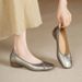 French-style New Shallow Single Women, Low Chunky Heel Loafers, Soft Sole, Comfortable And Versatile Small Leather Shoes_vogvips.com