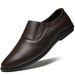 Men's Round Head Shallow Mouth Foot Set Low Heel Single Shoes Men's Casual Work Leather Shoes_vogvips.com