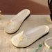 Summer Embroidered Slippers For Women, Comfortable Breathable Soft Sole Flat Ancient Style Hanfu Shoes, Ethnic Style Retro Old Beijing Cloth Shoes_vogvips.com
